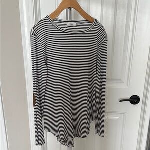 Cotton Striped Long Sleeve Top